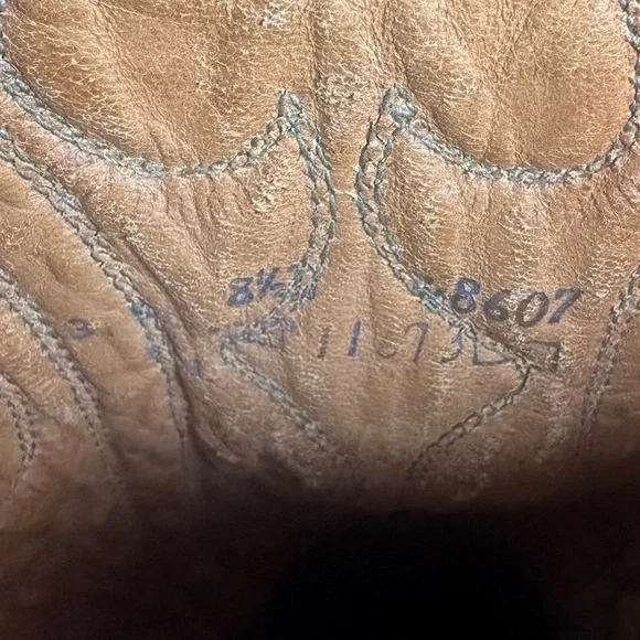 Durango Cowboy Boots Leather Brown Vintage Men’s 8 1/2 D (10.5 Women’s) 60s-70s - Picture 8 of 13